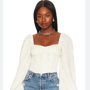 For Love & Lemons Janet Long Sleeve Corset Top